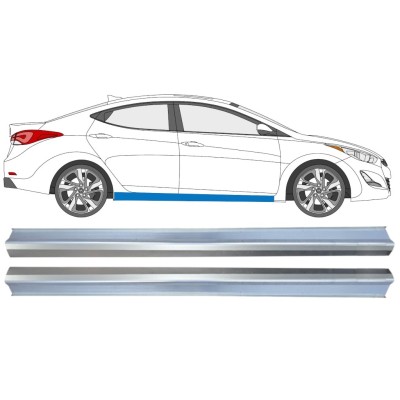 Opravný plech prahu na Hyundai Elantra 2010-2015 / Levá+Pravá / Sada 14936