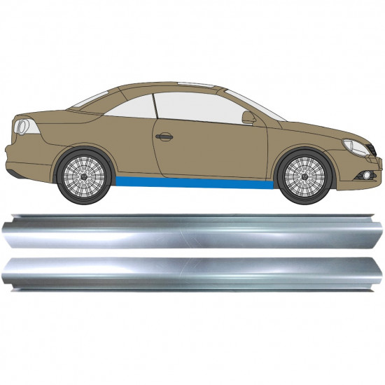 Opravný plech prahu na Volkswagen EOS 2006-2015 / Levá+Pravá / Sada 10558