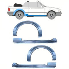 Opravný plech prahu + zadního blatníku na Ford Escort 1986-1990 / CABRIO / Sada 12588
