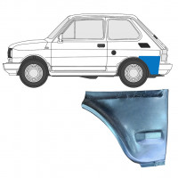 Opravný plech zadního blatníku spodní část na Fiat 126p 1985-1994 / Levá 7582