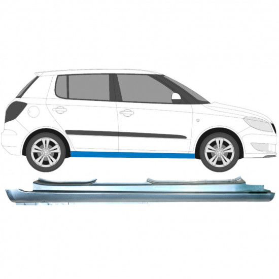 Kompletní práh na Skoda Fabia 2007-2015 / Pravá 6996