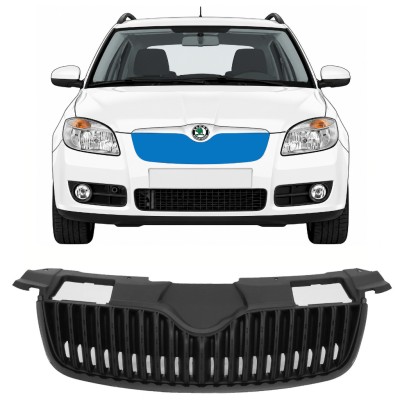 Černá maska chladiče na Skoda Fabia II 2007-2010 7524