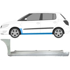 Kompletní práh + opravný plech předního blatníku na Skoda Fabia II 2007-2015 / Levá / Sada 11171