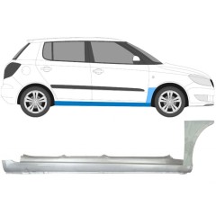 Kompletní práh + opravný plech předního blatníku na Skoda Fabia II 2007-2015 / Pravá / Sada 11170