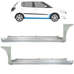 Kompletní práh + opravný plech předního blatníku na Skoda Fabia II 2007-2015 / Sada 11172
