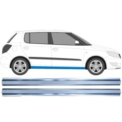 Opravný plech prahu na Skoda Fabia II 2007-2015 / Levá+Pravá / Sada 11919