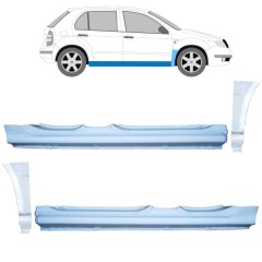 Kompletní práh + opravný plech předního blatníku na Skoda Fabia I 1999-2007 / Sada 11169