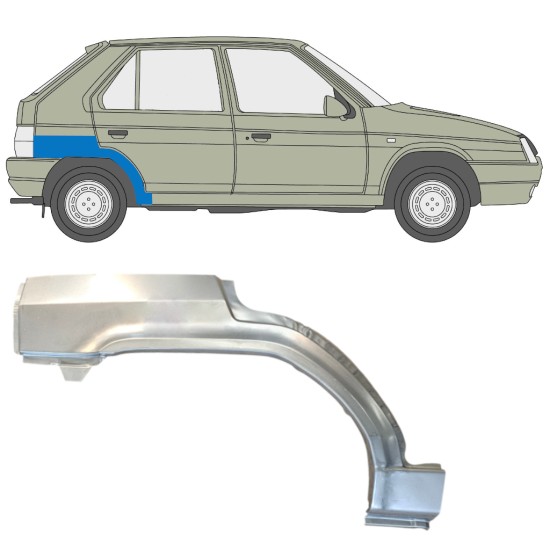 Lem zadního blatníku na Skoda Favorit 1989-1995 / Pravá 14882 Lem zadního blatníku na Skoda Favorit 1989-1995 / Pravá 14882