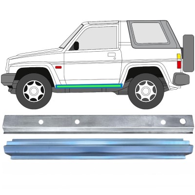 Opravný plech prahu vnitřní + vnější na Daihatsu Feroza Rocky Fourtrak 1984-1993 / Levá / Sada 17014