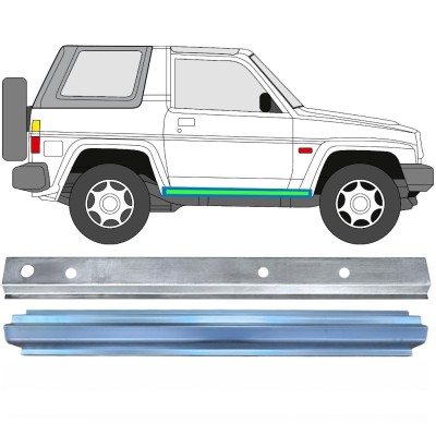 Opravný plech prahu vnitřní + vnější na Daihatsu Feroza Rocky Fourtrak 1984-1993 / Pravá / Sada 17013