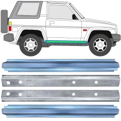 Opravný plech prahu vnitřní + vnější na Daihatsu Feroza Rocky Fourtrak 1984-1993 / Levá+Pravá / Sada 17015