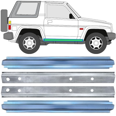 Opravný plech prahu vnitřní + vnější na Daihatsu Feroza Rocky Fourtrak 1984-1993 / Levá+Pravá / Sada 17015