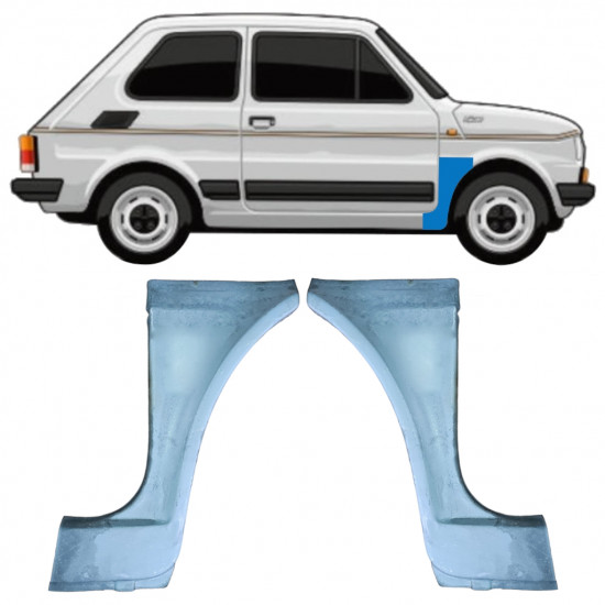 Opravný plech předního blatníku na Fiat 126p 1972-1994 / Sada 11219