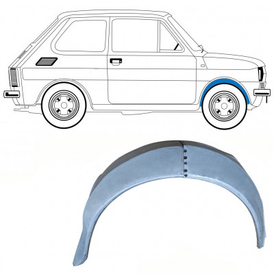 Vnitřní opravný plech předního blatníku na Fiat 126p 1972-1978 / Pravá 10215