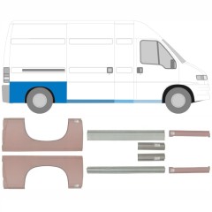 Opravný plech prahu + zadního blatníku na Peugeot Boxer 1994-2006 / Sada 14382