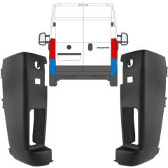 Zadní roh nárazníku na Fiat Ducato 2006-2018 / Levá+Pravá / Sada 9936