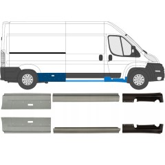Opravný plech prahu na Fiat Ducato 2006-2025 / Levá+Pravá / Sada 9702