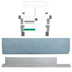 Opravný plech zadních dveří nízký vnitřní + vnější na Fiat Ducato 1994-2006 / Levá / Sada 9750