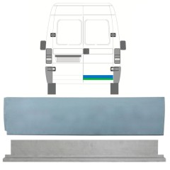 Opravný plech zadních dveří nízký vnitřní + vnější na Peugeot Boxer 1994-2006 / Pravá / Sada 14042