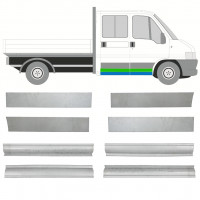 Opravný plech prahu + dveří na Fiat Ducato Boxer Relay Jumper 1994-2006 / Levá+Pravá / Dvojitá kabina / Sada 10492