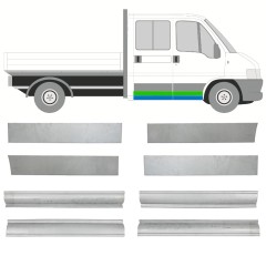 Opravný plech prahu + dveří na Citroen Jumper 1994-2006 / Levá+Pravá / Sada 14485