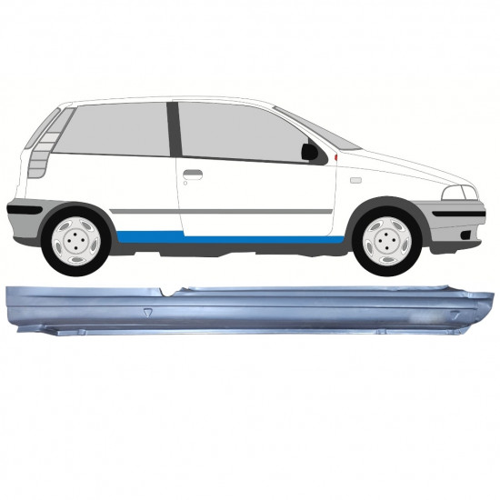 Opravný plech prahu na Fiat Punto 1 1993-1999 / Pravá 8101