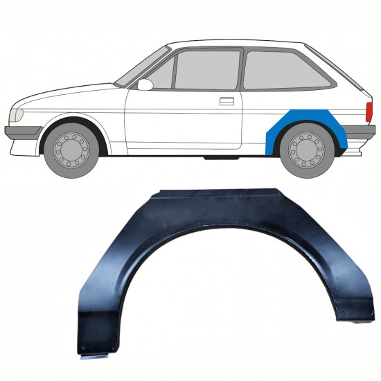 Lem zadního blatníku na Ford Fiesta 1983-1989 / Levá 8750