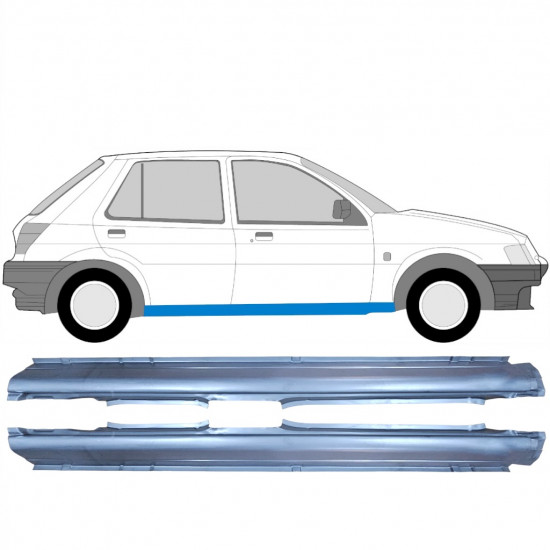 Kompletní práh na Ford Fiesta 1989-1995 / Levá+Pravá / Sada 10499