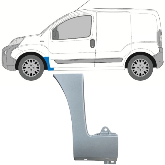 Opravný plech předního blatníku na Peugeot Bipper 2007-2017 / Levá 16945