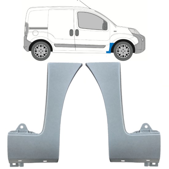 Opravný plech předního blatníku na Peugeot Bipper 2007-2017 / Levá+Pravá 16946