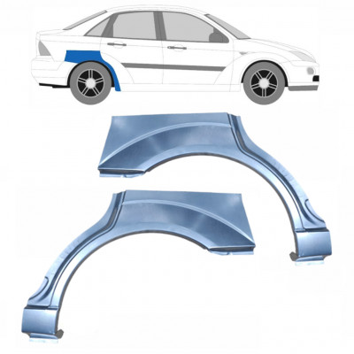 Lem zadního blatníku na Ford Focus 1998-2007  / Levá+Pravá / SEDAN / Sada 6562