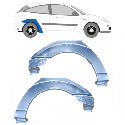 Lem zadního blatníku na Ford Focus 1998-2007 / Levá+Pravá / Sada 6287