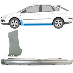 Kompletní práh + opravný plech předního blatníku na Ford Focus 2004-2010 / Levá / Sada 8736