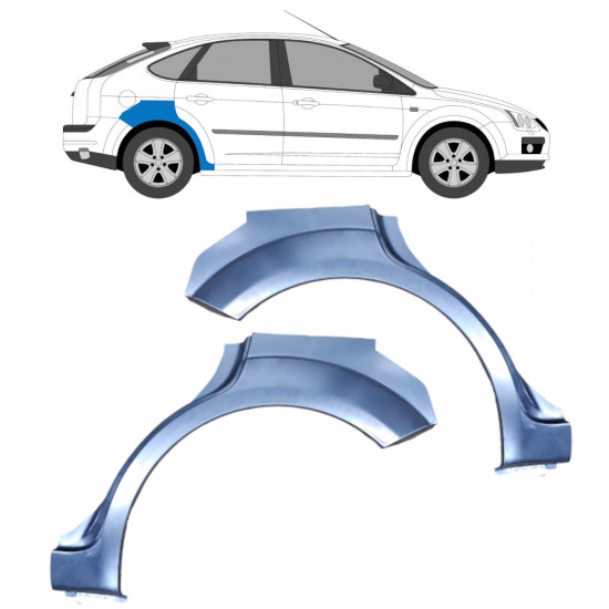 Lem zadního blatníku na Ford Focus 2004-2011 / Levá+Pravá / Sada 9425