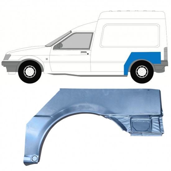 FORD COURIER 1989-1995 PODBĚH ZADNÍHO KOLA OPRAVNÝ PANEL / LEVÝ