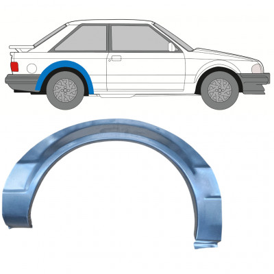 FORD ESCORT 1980-1986 3 DVEŘE PODBĚH ZADNÍHO KOLA OPRAVNÝ PANEL / PRÁVA