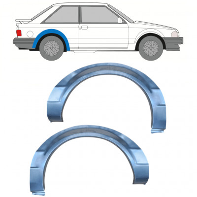 FORD ESCORT 1980-1986 3 DVEŘE PODBĚH ZADNÍHO KOLA OPRAVNÝ PANEL / NASTAVIT