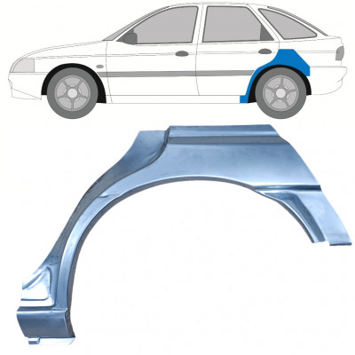 FORD ESCORT 1995-2000 5 DVEŘE PODBĚH ZADNÍHO KOLA OPRAVNÝ PANEL / LEVÝ