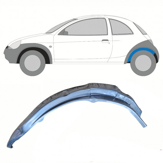 Vnitřní opravný plech zadního blatníku na Ford KA 1996-2008 / Levá 10773