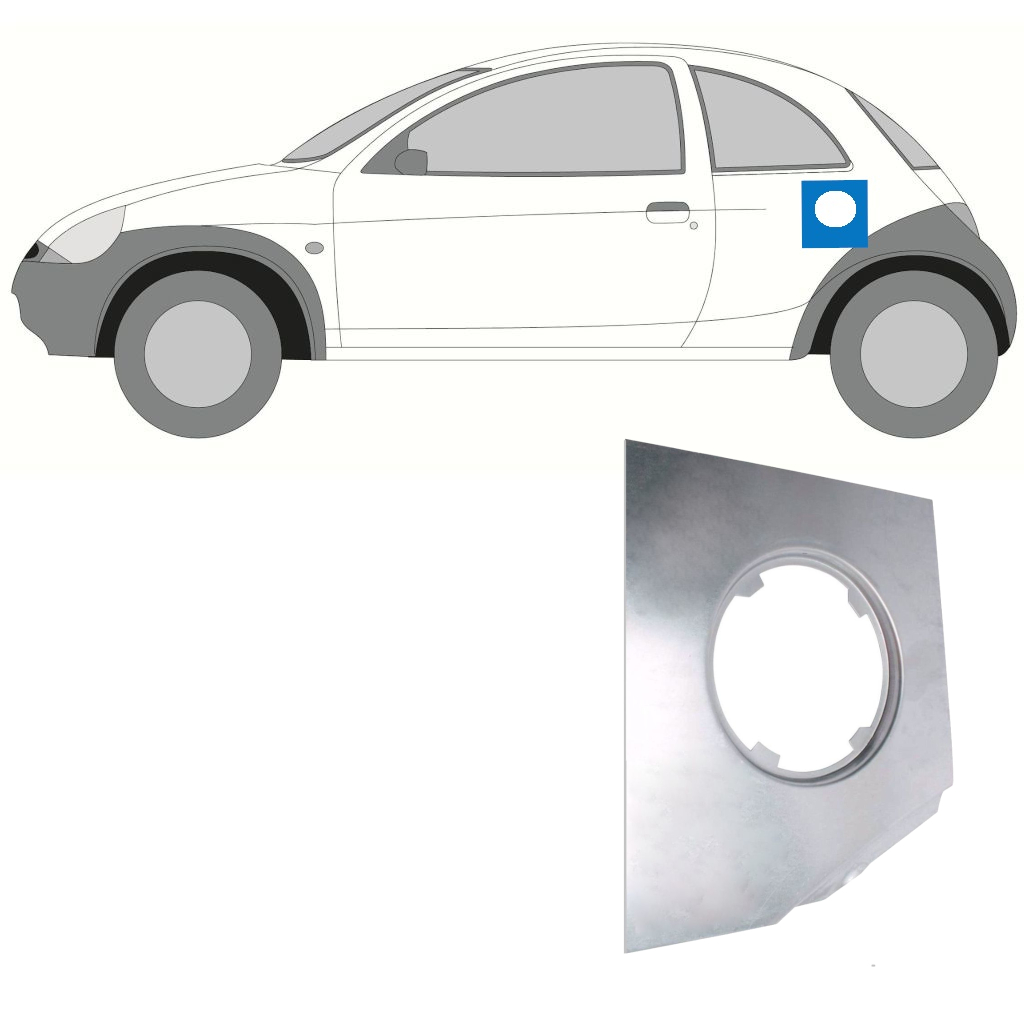 Opravný Plech Hrdla Nádrže Na Ford Ka 1996-2008 7252