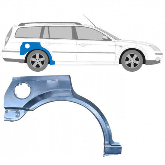 Lem zadního blatníku na Ford Mondeo 2000-2007 / Pravá / COMBI 8044