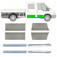 Opravný plech prahu + dveří na Ford Transit 2000-2013 / Levá+Pravá / Dvojitá kabina / Sada 9699