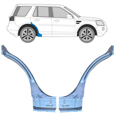 Lem zadního blatníku na Land Rover Freelander 2006-2015 / Levá+Pravá / Sada 10659