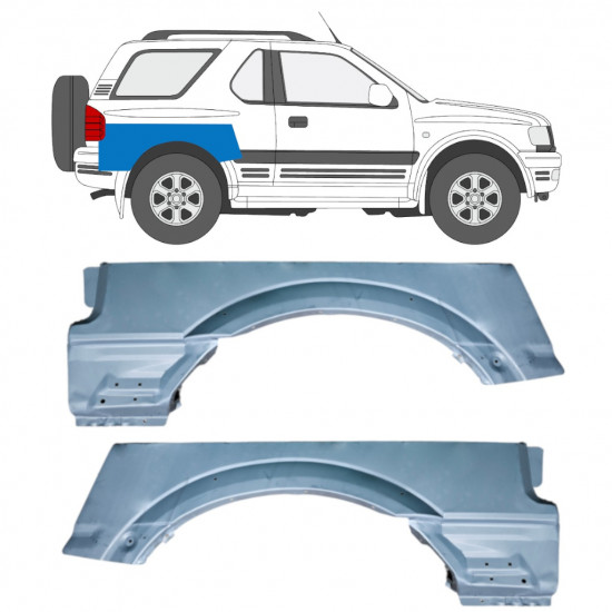 Opravný plech zadního blatníku horní část na Opel Frontera B 1999-2002 / Levá / Pravá / Levá+Pravá / Sada 12836