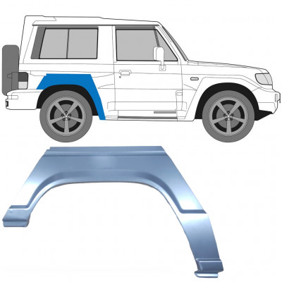 Lem zadního blatníku na Hyundai Galloper 1991- / Pravá /  6656