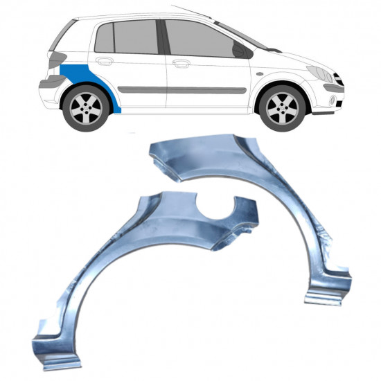 Lem zadního blatníku na Hyundai Getz 2002-2010 / Levá+Pravá / Sada 10531