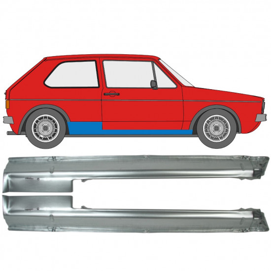 VW GOLF 1 1974- 3 DVEŘE OPRAVA PRAHU / NASTAVIT