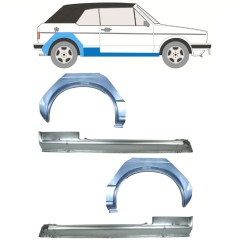 Opravný plech prahu + zadního blatníku na Volkswagen Golf 1 1974-1985 / CABRIO / Sada 12579