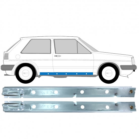 Opravný plech prahu vnitřní na VW Golf 2 1982-1992 / Levá+Pravá / Sada 11027