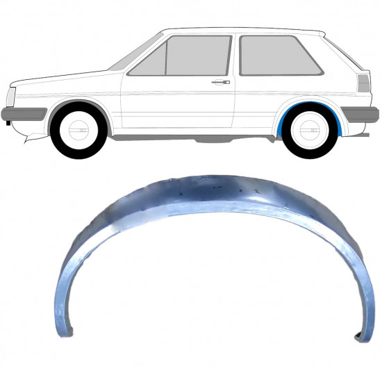 VW GOLF 2 1982- ZADNÍ VNITŘNÍ KOLO PODBĚH KOLA OPRAVNÝ PANEL / LEVÝ